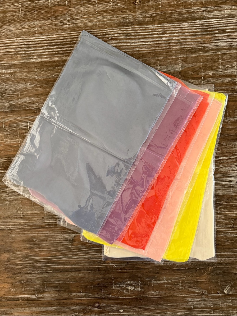 Women’s Solid Color Chiffon Scarf - Set of Six Assorted Colors